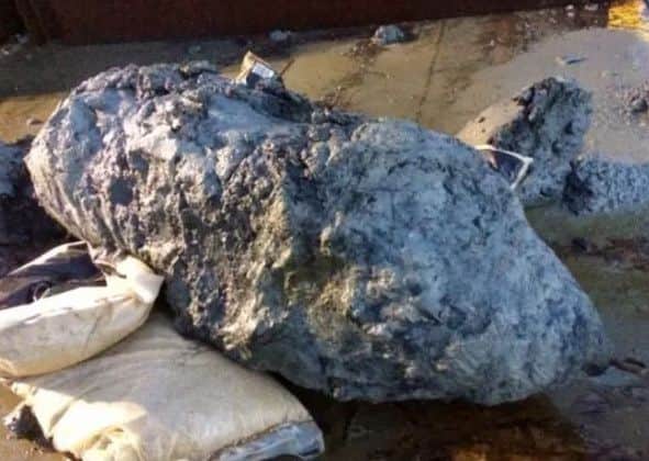 The unexploded bomb found near Portsmouth in November last year. Credit: Royal Navy