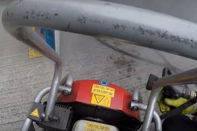 Ventilation fans are used to clear away smoke. Credit: Chief Fire Officers Association/YouTube