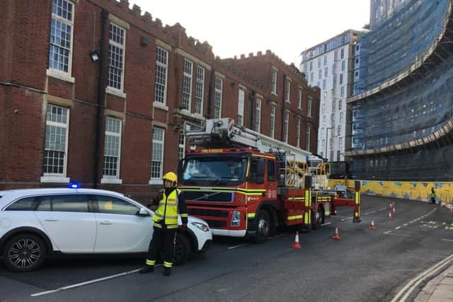 Firefighters in Stanhope Road