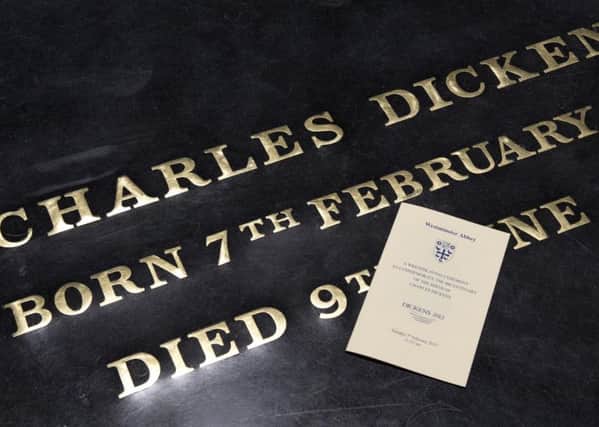 The grave of Charles Dickens  in Westminster Abbey. Credit: Arthur Edwards/The Sun/PA Wire