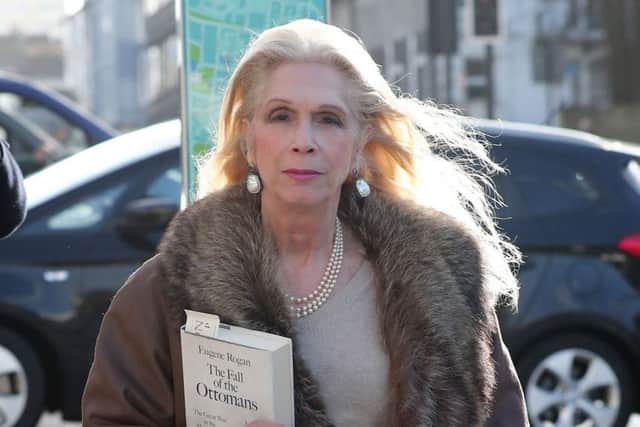 Lady Colin Campbell arrives at Brighton and Hove Magistrates' Court. Credit: Gareth Fuller/PA Wire.