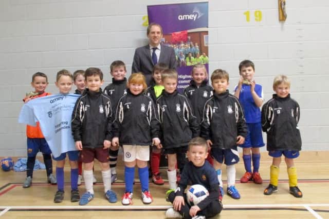 Jubilee 77's under 7s football club, which has recently been provided with new jackets and equipment thanks to Amey, a group that provides highway maintenance service on behalf of Hampshire County Council.CAPTION: Group photo of the Jubilee 77 under 7s football club.