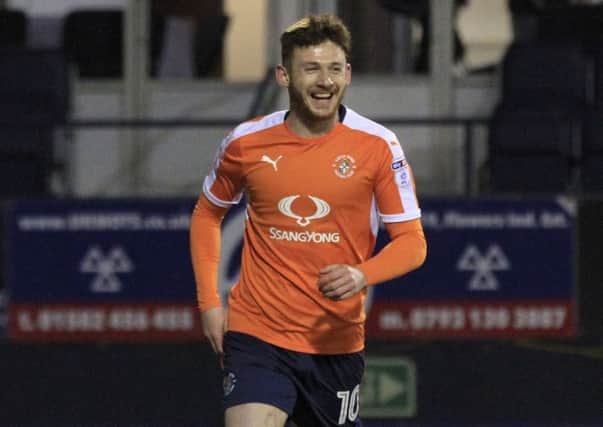 Jordan Cook scored for Luton against Doncaster last Saturday