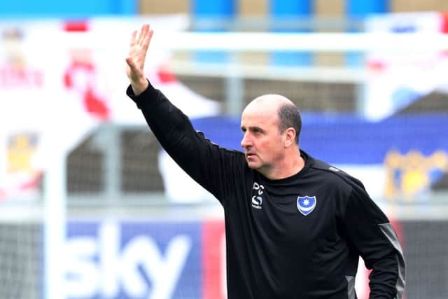 Pompey manager Paul Cook after their win against Carlisle.
