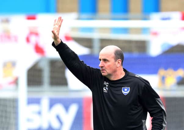 Pompey manager Paul Cook after their win against Carlisle.