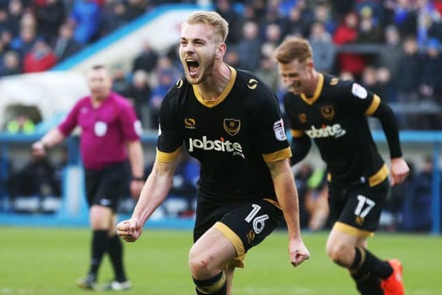 Jack Whatmough scored his maiden Pompey goal. Picture: Joe Pepler