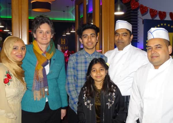Left to right: Afia Khan, Flick Drummond, Tahmid and Alinah Khan, head chef Rezaul Karim and second chef Rahim Shelim