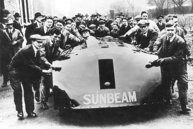 Seagrave in the Sunbeam 1000 at the Wolverhampton factory                                                                   Picture: Beaulieu National Motor Museum