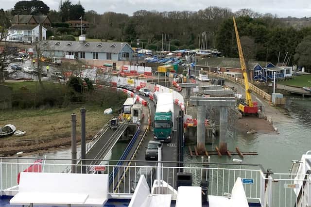 Work at the Fishbourne side