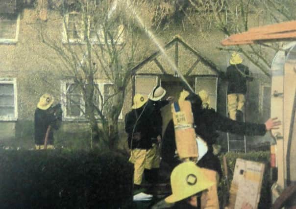 Toby Adams, 84, and his wife Elsie, 79, were taken to a nearby vicarage after being evacuated (B3530-1)