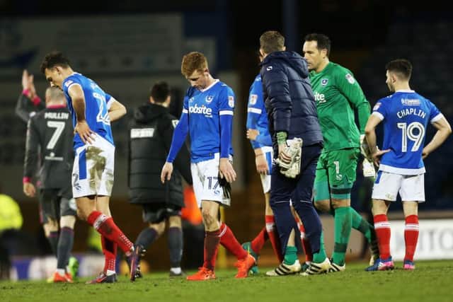 Kal Naismith, left, has backed Eoin Doyle, second left, to start firing for Pompey. Picture: Joe Pepler