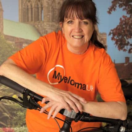 jons-02-03-17-023 hav LEAD  Cycling Nurse Jane CoombsCancer nurse Jane Coombs, who works at St. Richards Hospital in Chichester. She will be cycling from London to Paris in May, to raise money for Myeloma UK.CAPTION: Jane Coombs will be cycling from London to Paris for charity