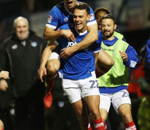 Kal Naismith celebrates with Enda Stevens. Picture: Joe Pepler