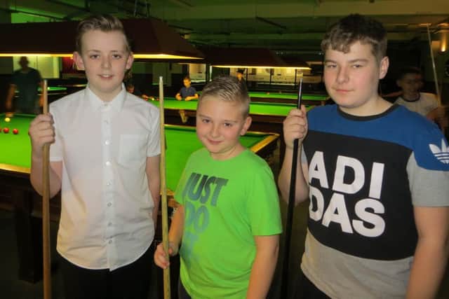 From left: Jamie Wilson, Samuel Laxton and Billy Reid. Picture: Tim Dunkley