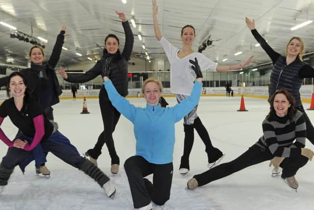 Cirque De Glace skaters, led by Yulia Konovalova (centre)