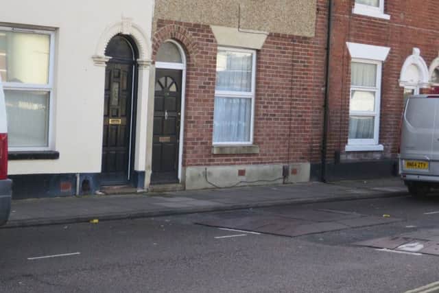 Somers Road, Somerstown, Portsmouth, where two men were found stabbed at 8.31pm on March 3, 2017, pictured after the cordon was lifted the next day.