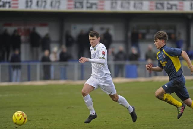 Alfie Rutherford opened the scoring for Hawks in their 4-1 league win. Picture Ian Hargreaves.