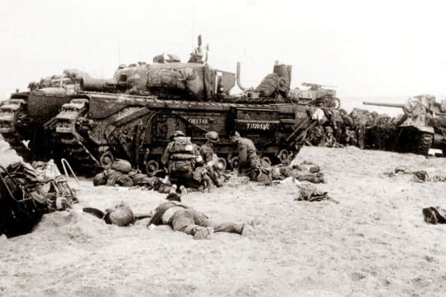 Troops and tanks on D-Day in Normandy, France.
Picture: PA