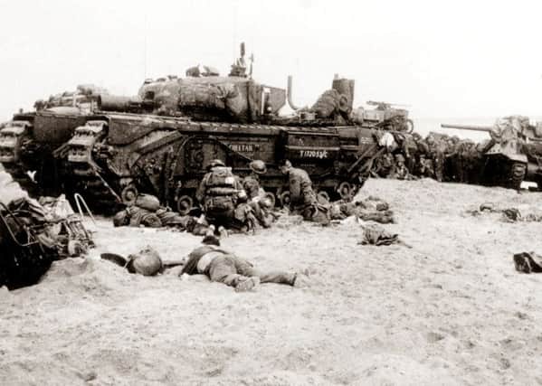 Troops and tanks on D-Day in Normandy, France. 
Picture: PA