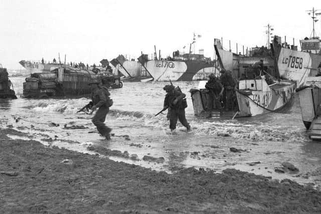 British troops come ashore at Jig Green sector, Gold Beach, on June 6, 1944     Picture: Wikipedia