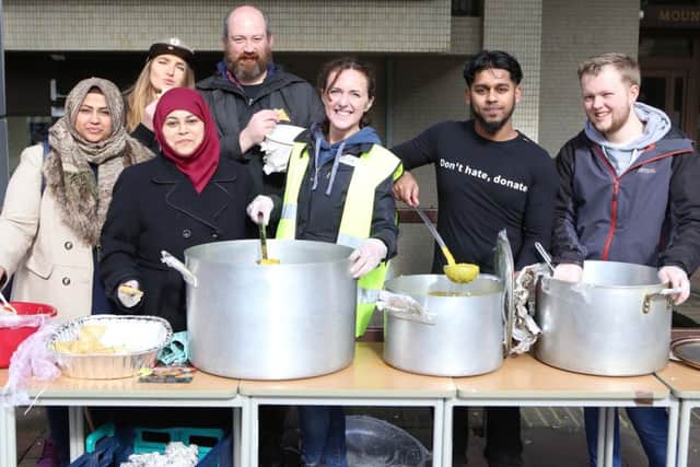 The '
Dont Hate, Donate' team, from the left, are Jasmin Choudhury, Chantelle Burton, Shipa Kahn, David Sekules , Liesl Rose, Abdul Kahir and Clegg Bamber Picture: Habibur Rahman