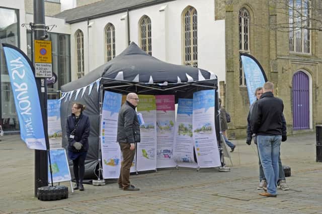 Members oif the public were invited to chat with officials from Fareham Borough Council about how improvements could be made to Fareham town centre                 Picture: Ian Hargreaves  (170235-1)