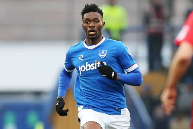 Pompey midfielder Amine Linganzi Picture: Joe Pepler
