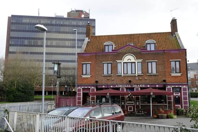 The Admiral Drake pub in Kingston Crescent, Portsmouth