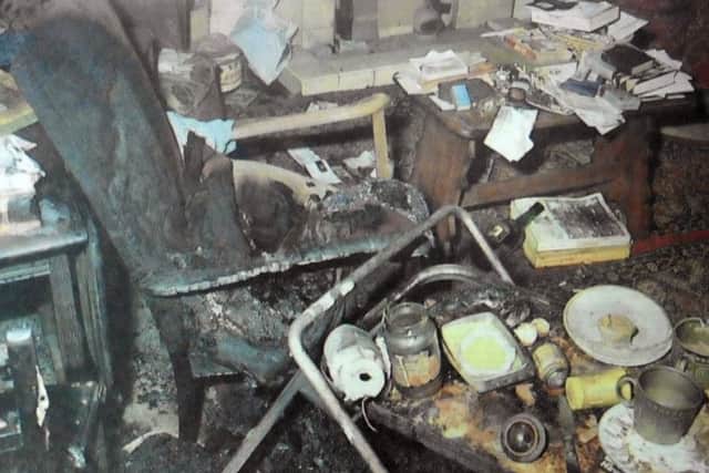 The fire-ravaged flat in Kent Road, Southsea, in which the pensioner died(C4981-1)Squalor: Mrs Perry and her five children  the youngest of whom was only five  spent their days and nights in the front half of their lounge (C4981-1)Cats: Thanks to the kindness of Caroline and the charities which came to their rescue, a family of stray cats was saved from starvation (B4853-1) Flood: The pipe was plugged by Portsmouth Water Company workers after 30 minutes (B4928-1)