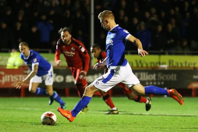 Eoin Doyle missed the chance to score from the penalty spot against Crawley. Picture: Joe Pepler
