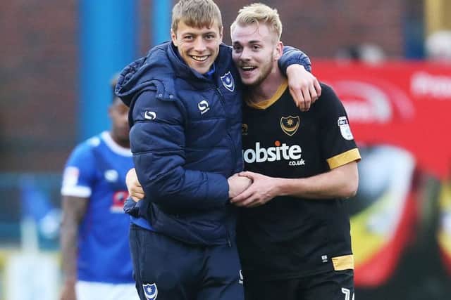 Tom Davies, left, and Jack Whatmough are part of a strong Pompey squad. Picture: Joe Pepler