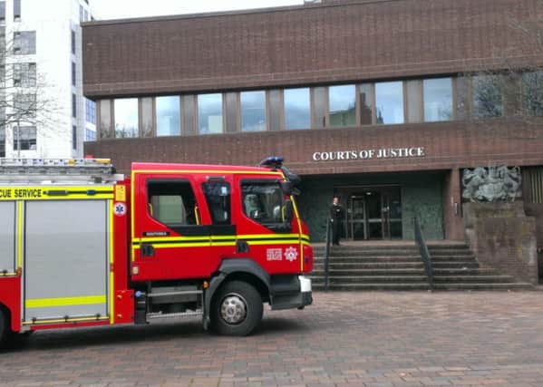 The fire service was called to Portsmouth Crown Court today