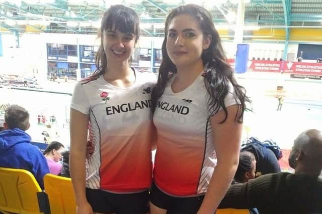 Serena Vincent, left, and Gaia Osborne representing England