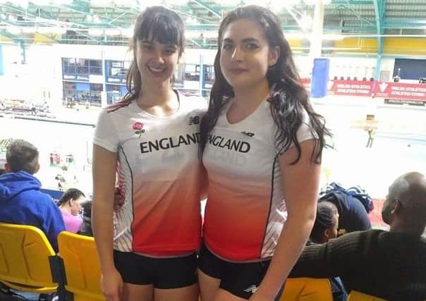 Serena Vincent, left, and Gaia Osborne representing England