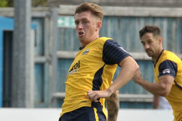 Aaron Dawson scored for Gosport in the 2-1 defeat at Wealdstone