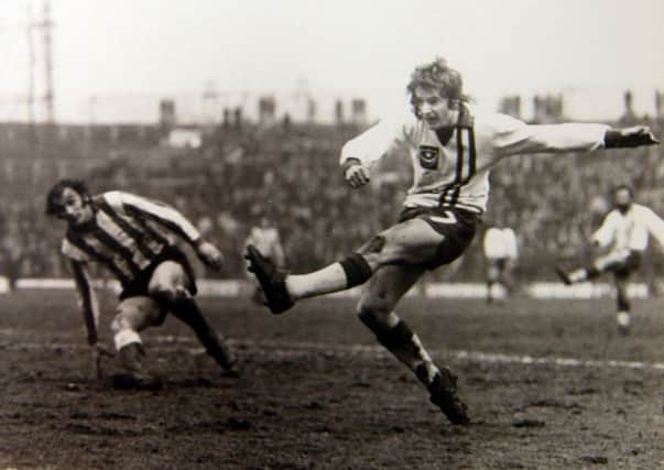 Peter Marinello in Pompey's famous white strip
