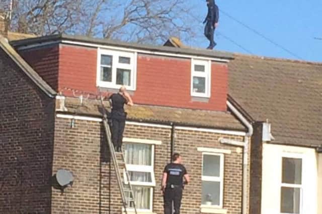 Burglar Michael Smith, 30, of New Road, Portsmouth, was jailed at Portsmouth Crown Court after being caught red-handed on a rooftop Picture: Tania Hollies
