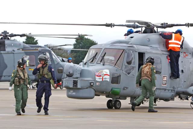 The final Lynx Mk 8 helicopter flight, flight 208, the last deployed Royal Navy Lynx Flight returning home
Picture:  LPhot Dan Rosenbaum/MoD/Crown Copyright/PA Wire