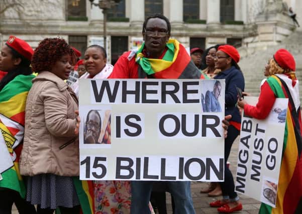 11/3/17

Job 4 : 170354- 

CATCH LINE: Demo
Portsmouth Guildhall Square 

STORY: Inviting you to cover a Zimbabwean community demonstration highlighting the plight of Zimbabweans as it nears the 2018 elections.
People chanting and dancing outside the Guildhall.
Photography by Habibur Rahman PPP-171103-231553006