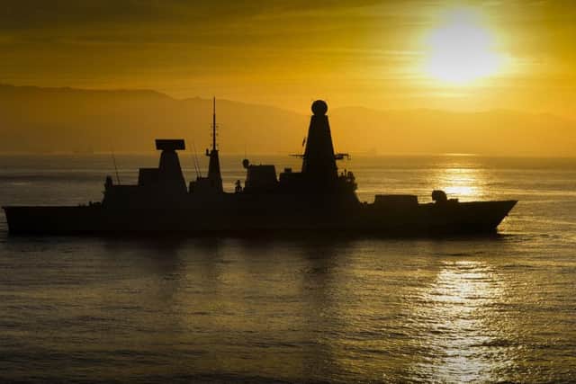 HMS Dauntless on a visit to Gibraltar