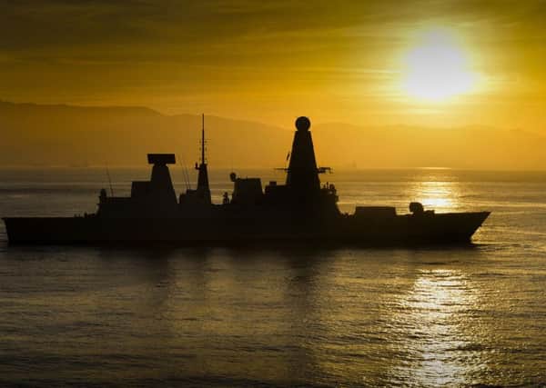HMS Dauntless on a visit to Gibraltar