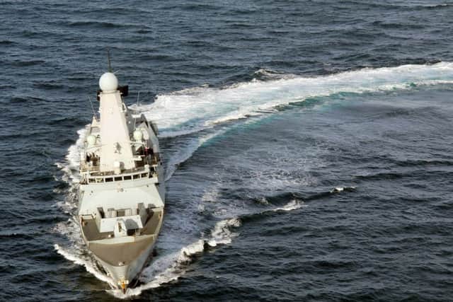 HMS Dauntless at sea