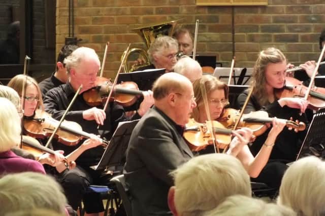 The violin section of the Portsmouth Philharmonia
