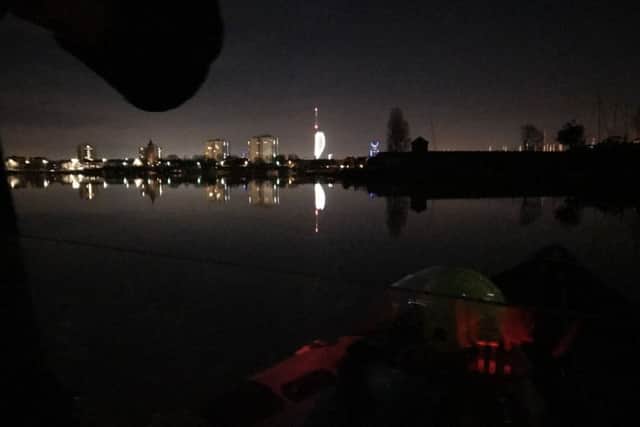 Gafirs searching Haslar Lake last night after reports of a missing person. Picture: Gafirs.