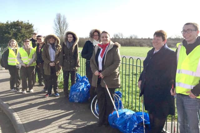McDonald's staff in Portsmouth take part in the Great British Spring Clean