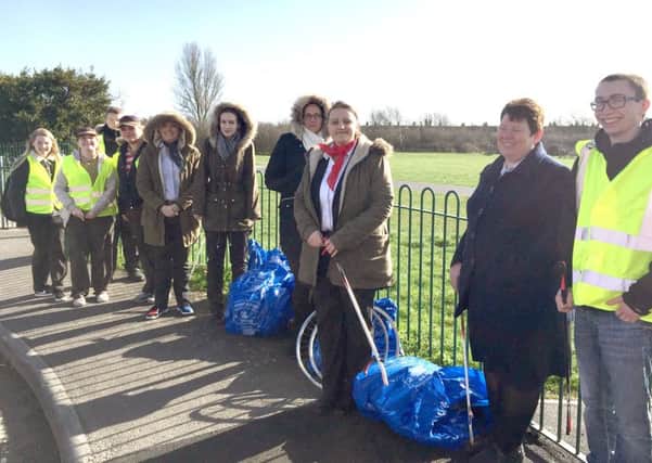 McDonald's staff in Portsmouth take part in the Great British Spring Clean