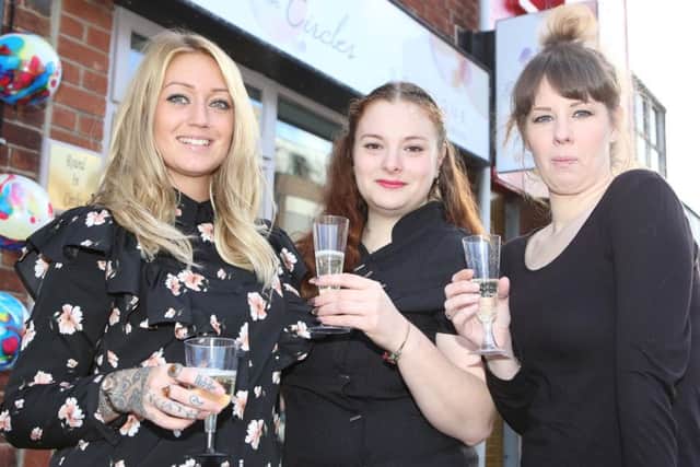 From left, Leah Demetrious-Taylor, Julie Tanari and Sarah Gordon Picture: Habibur Rahman (170297-38)