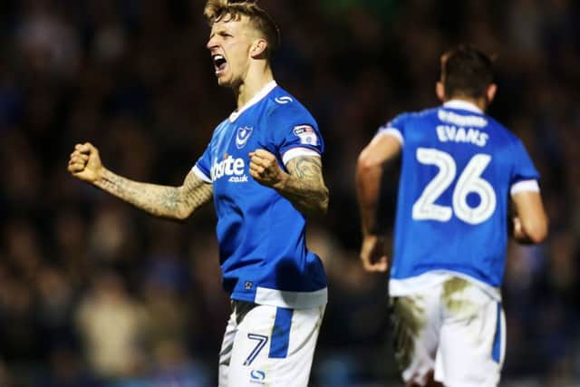 Carl Baker netted Pompey's third goal. Picture: Joe Pepler