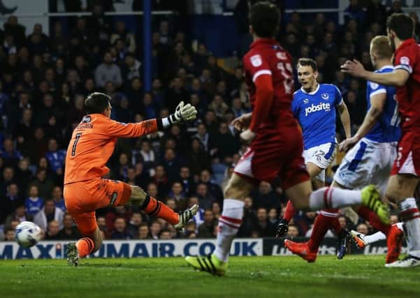Kal Naismith nets his goal. Picture: Joe Pepler