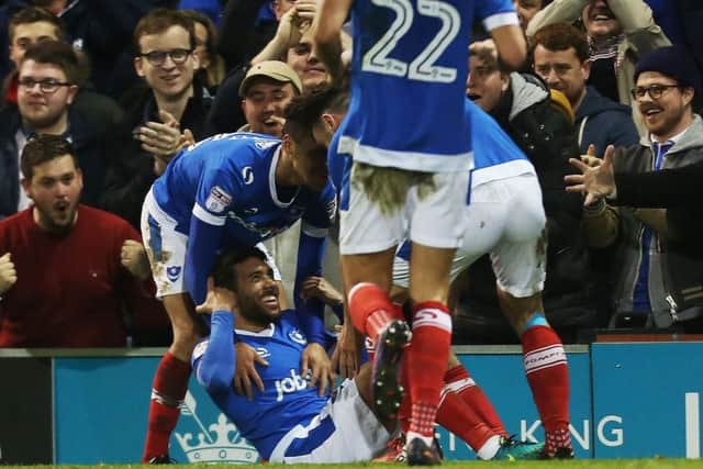 Man-of-the-match Danny Rose celebrates his goal. Picture: Joe Pepler